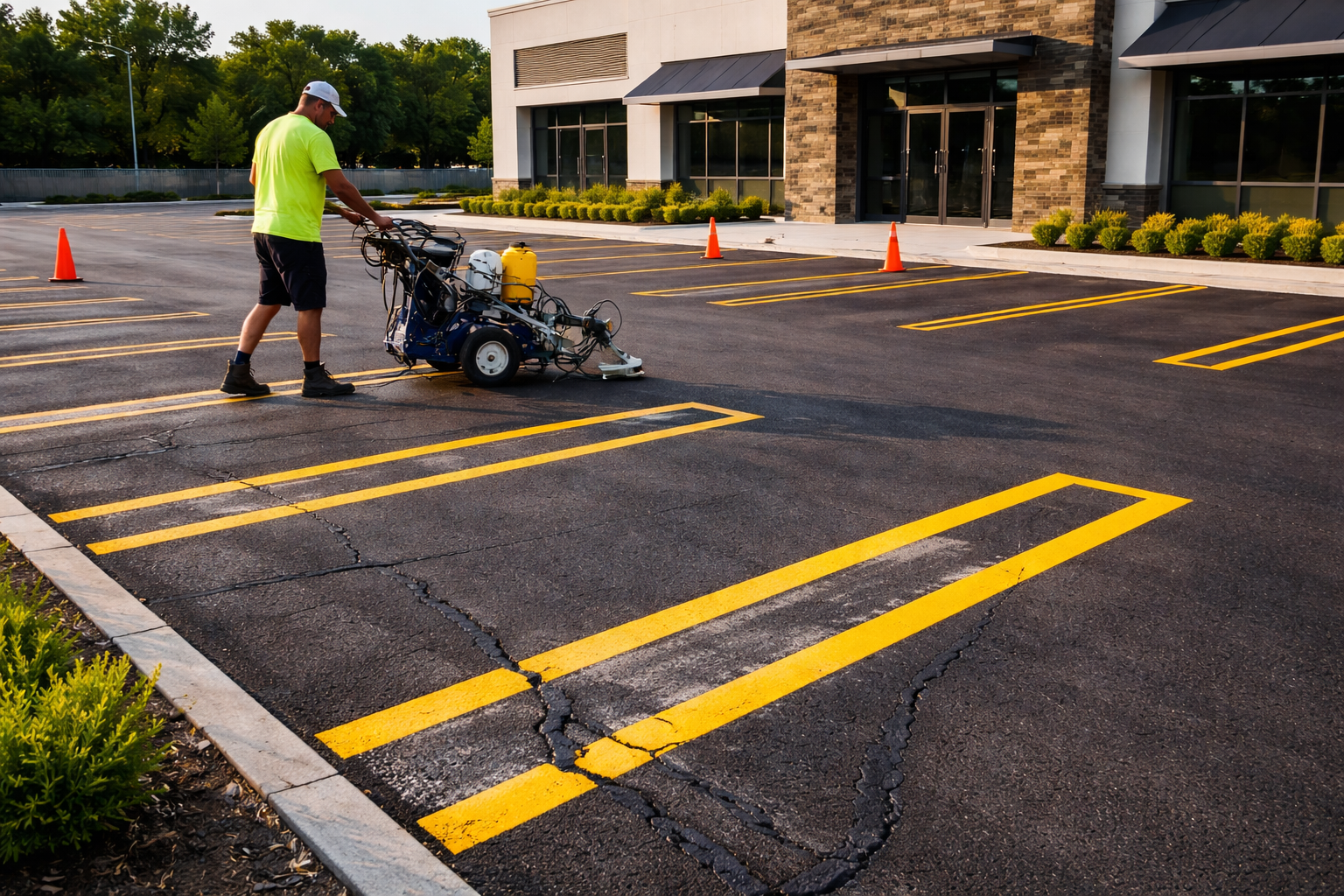 Line striping work photo 1